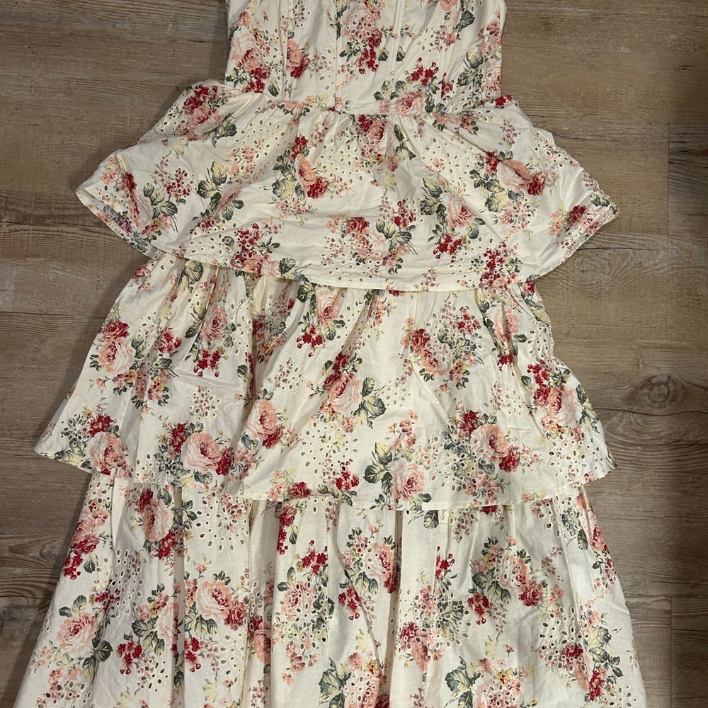 Floral Tiered Kids Dress